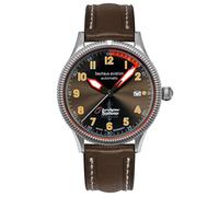 Bauhaus 2556-2 Herrenuhr Aviation BHA Eurofighter Automatik Dunkelbraun