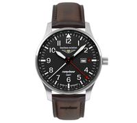 Bauhaus 2744-2 Herrenarmbanduhr Aviation GMT Tornado Braun/Schwarz