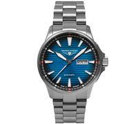 Bauhaus 2862M-3 Herrenuhr Aviation Iron Annie Automatik Titan/Blau