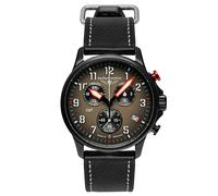 Bauhaus 2886-1 Herrenuhr Aviation Chronograph GMT Schwarz/Braun