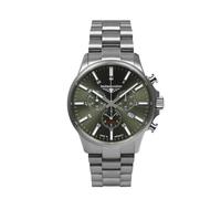 Bauhaus Aviation Herrenuhr mit Titan Gliederband Chronograph 10 ATM Saphirglas Alarm Datum 2880M-4