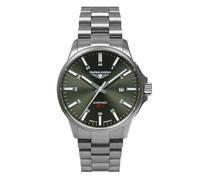 Bauhaus Aviation Herren Uhr analog Automatik mit Titan Armband 2864M-4