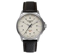 Bauhaus Aviation Herrenuhr mit Lederband Titan Automatik 10 ATM Saphirglas Datum 2864-5