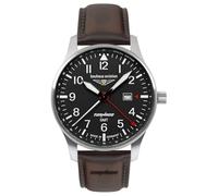 Bauhaus 2744-2 Herrenarmbanduhr Aviation GMT Tornado Braun/Schwarz