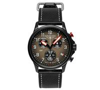 Bauhaus Herrenuhr Aviation Chronograph GMT Schwarz/Braun 2886-1