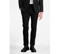 Baukastenhose LERROS "Herren Anzughose mit Stretchanteil, gerade geschnitten", Herren, Gr. 48, schwarz, 49% Viskose, 29% Polyester, 20% Wolle, 2% Elasthan, Hosen (87656536-48) schwarz