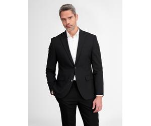 Baukastensakko LERROS "Anzug-Sakko in Kurzgrößen mit Stretchanteil, bequeme Passform", Herren, Gr. 25, schwarz, 49% Viskose, 29% Polyester, 20% Wolle, 2% Elasthan, Sakkos (49157150-25) schwarz