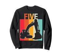 Baumeister 5 Jahre alt Geburtstag Bauwagen liebender 5 Junge Sweatshirt