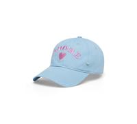 Baumwoll-Cap mit AMORE-Stickerei blau - Gr. - one size