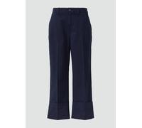 Baumwoll-Culotte mit Bügelfalte und fixiertem Umschlag 46 blau 2168880.5959.46