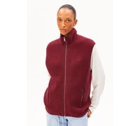 BAUMWOLL-FLEECE-WESTE | 100% Bio-Baumwolle - rot (XL)