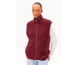 BAUMWOLL-FLEECE-WESTE | 100% Bio-Baumwolle - rot (XL)