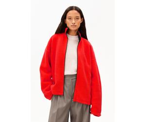 BAUMWOLL-FLEECEJACKE | 100% Bio-Baumwolle - rot (S)