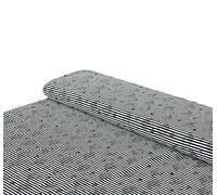 Baumwoll - Jersey Stoff maritim Segelboote Anker Streifen schwarz weiß - Meterware ab 25 cm x 160 cm - Stoff zum Nähen