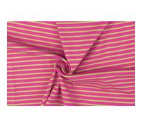 Baumwoll Jersey Stoff rosa/grÃŒn streifen (8,60 € pro 1 m)