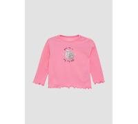 Baumwoll-Longsleeve mit Frontprint und Rollsaum 74 Rosa 2161437.4417.74