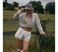 Baumwoll-Popeline Spitzenbesatz Mini-Shorts, süße Streetwear für Festival, Landhaus, Country, Vintage, Frühling, Valentinstag