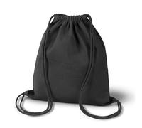 Baumwoll-Rucksack Schwarz 340x400 mm - 145g/m2