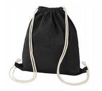 Baumwoll-Rucksack Schwarz 370x410 mm - 220g/m2 / Import