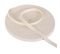 Baumwoll Schrägband 12mm 50mBaumwoll Gurtband Bänder zum Basteln Fischgrätenstich Einfassband Baumwolle Soft Nahtband Twillband für DIY Handwerk, Schrägband für Näharbeiten (Retro Weiß)