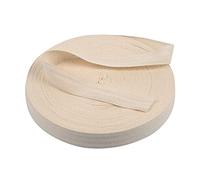 Baumwoll Schrägband,50 Meter Leinen Einfassband Baumwolle Nahtband,Natur Gurtband köperband mit Fischgrätenstich für Heimwerker, Handwerk, Nähen, Stricken,Geschenkverpackungen,Beige 2cm