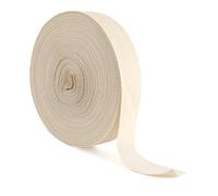 Baumwoll Schrägband 50m Nahtband Gurtband Baumwollband 20mm Beige Baumwolle Köperband Einfassband Webband zum Nähen für DIY Handwerk