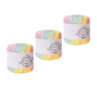 Baumwoll Spitzengarn, 3 Spulen, glatte Textur, zum Sticken und Dekorieren, Baumwollgarn zum Sticken