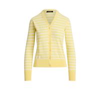 Baumwoll-Strickjacke mit V-Ausschnitt XXS Yellow