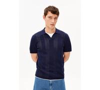 BAUMWOLL-STRICKPOLOSHIRT | 100% Bio-Baumwolle - blau (L)