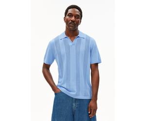 BAUMWOLL-STRICKPOLOSHIRT | 100% Bio-Baumwolle - blau (L)