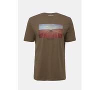 Baumwoll-T-Shirt mit Fotoprint S braun 2164754.84D1.S