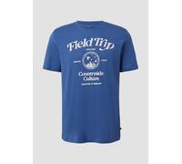 Baumwoll-T-Shirt mit Frontprint 3XL blau 2169269.55D1.3XL