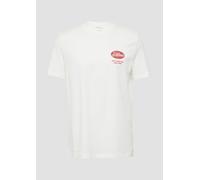 Baumwoll-T-Shirt mit Frontprint L weiß 2164753.01D2.L