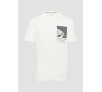 Baumwoll-T-Shirt mit Frontprint M weiß 2156477.01D2.M