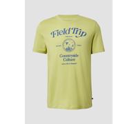 Baumwoll-T-Shirt mit Frontprint XXL grün 2169269.73D1.XXL