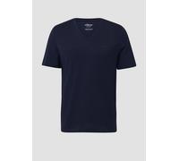 Baumwoll-T-Shirt mit V-Ausschnitt und Logo L blau 2169268.5978.L