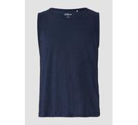 Baumwoll-Tanktop mit Flammgarnstruktur XXL blau 2169662.5852.XXL