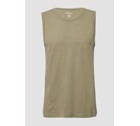 Baumwoll-Tanktop mit Flammgarnstruktur XXL Grün 2166833.7880.XXL