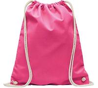 Baumwoll Turnbeutel 1 Stück 38 x 42 cm Sportbeutel - Rucksack Stofftasche Bag, Beutel, Baumwollbeutel, Jutebeutel OEKO-TEX® geprüft Stoffbeutel Damen & Herren, Kinder Gym Sack zum bemalen in Pink