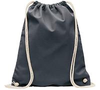 Baumwoll Turnbeutel 1 Stück 38 x 42 cm Sportbeutel - Rucksack Stofftasche Bag, Beutel, Baumwollbeutel, Jutebeutel OEKO-TEX® geprüft Stoffbeutel Damen & Herren, Kinder Gym Sack zum bemalen in Anthrazit