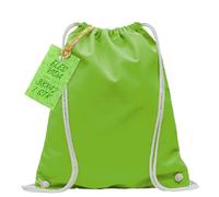 Baumwoll Turnbeutel 1 Stück 38 x 42 cm Sportbeutel - Rucksack Stofftasche Bag, Beutel, Baumwollbeutel, Jutebeutel OEKO-TEX® geprüft Stoffbeutel Damen & Herren, Kinder Gym Sack zum bemalen in Hellgrün
