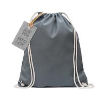 Baumwoll Turnbeutel 1 Stück 38 x 42 cm Sportbeutel - Rucksack Stofftasche Bag, Beutel, Baumwollbeutel, Jutebeutel OEKO-TEX® geprüft Stoffbeutel Damen & Herren, Kinder Gym Sack zum bemalen in Grau