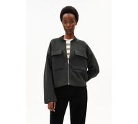 BAUMWOLL-WOLL BOMBERJACKE | - grau (L)