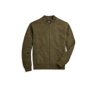 Baumwoll-Woll-Reißverschlussjacke M Green
