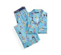 Baumwollatlas-Pyjama mit Polo Bear XS Blue