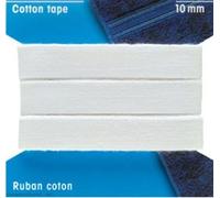Baumwollband kräftig 10 mm weiß