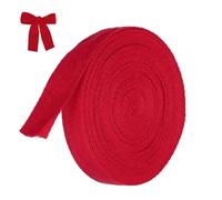 Baumwollband Schrägband, 3cm x 45m Nahtband Gurtband Baumwollband, Fischgrätenstich Baumwolle Gurtband, Einfassband Fischgräten Webbing, für Geschenkverpackungen Dekoration(Rot)