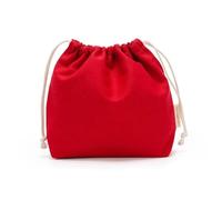 Baumwollbeutel Große Baumwoll-Aufbewahrungstasche mit Kordelzug, strukturierter Canvas-Beutel for empfindliche Kosmetika, vielseitig einsetzbarer Reise-Organizer(Red)
