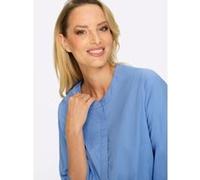 Baumwollbluse himmelblau 46