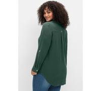Sheego Baumwollbluse in Musselinqualität 54 moos